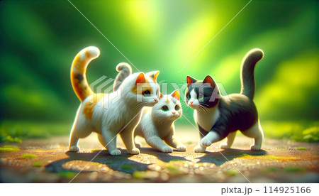 3匹の子猫 114925166