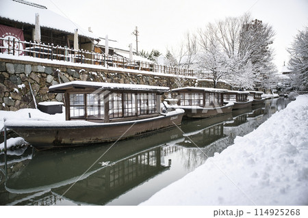 八幡堀雪景色　2023年1月 114925268