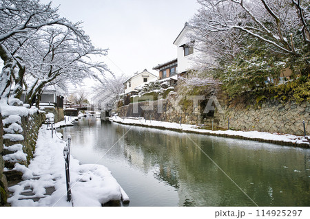 八幡堀雪景色　2023年1月 114925297
