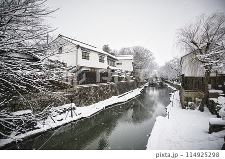 八幡堀雪景色　2023年1月 114925298