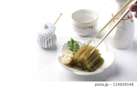 春の山菜料理 ふきの煮物(白バック) 春の山菜料理 ふきの煮物(白バック) 114926548