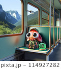 Cute squid train trip 114927282