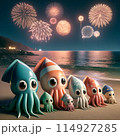 Cute squid fireworks festival 114927285