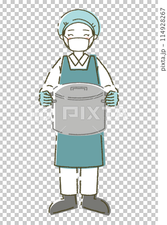 School lunch center Food factory workers School lunch center Food factory workers 114928267