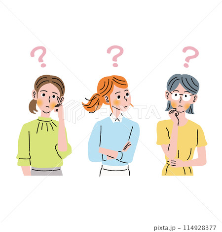 問題_悩む_女性 問題_悩む_女性 114928377