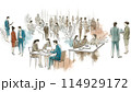 ビジネスミーティングのイラスト 114929172