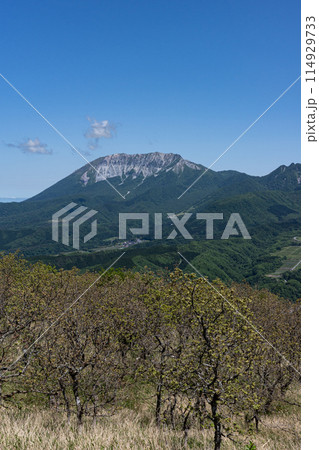 日本の岡山県と鳥取県を跨ぐ三平山の美しい初夏の風景 日本の岡山県と鳥取県を跨ぐ三平山の美しい初夏の風景 114929733