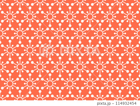 Flower geometric pattern. Seamless vector background. White and pink ornament 114932454