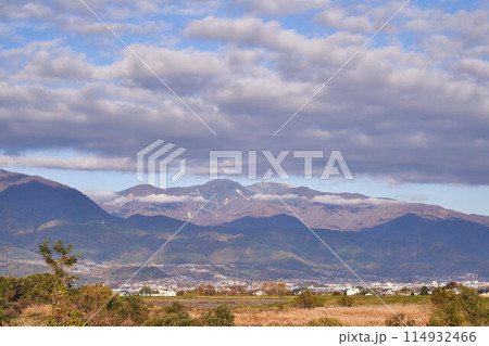 山梨県 甲府盆地からの南アルプス 山梨県 甲府盆地からの南アルプス 114932466