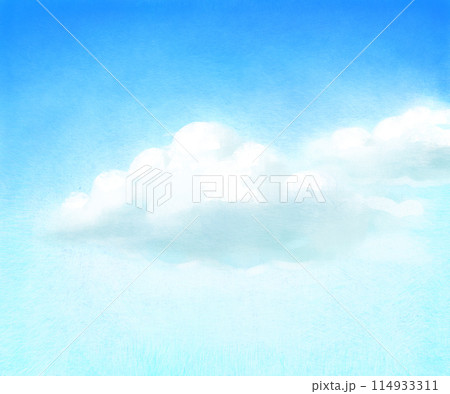 手がきの夏の空のイメージイラスト背景素材 114933311
