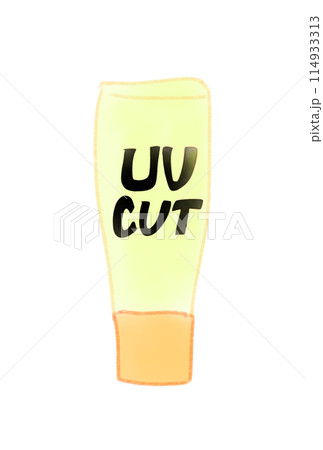 夏用の日焼け止めクリーム 114933313