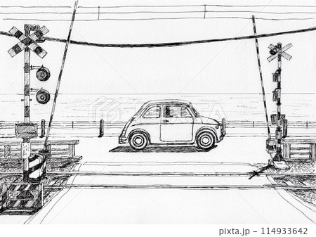 海辺の踏切 海辺の踏切 114933642