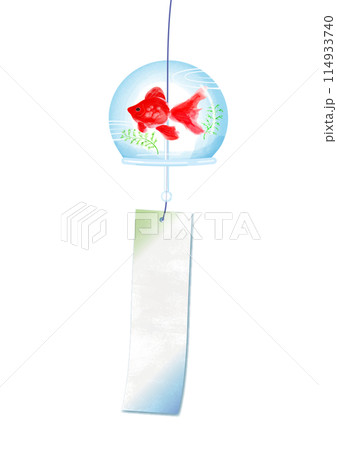 金魚の柄の風鈴素材 114933740