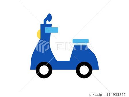 バイクのイラストアイコン バイクのイラストアイコン 114933835