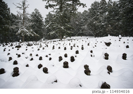 滋賀県　引接寺雪景色 114934016