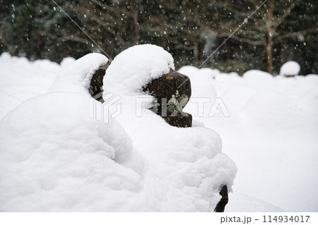 滋賀県　引接寺雪景色 114934017