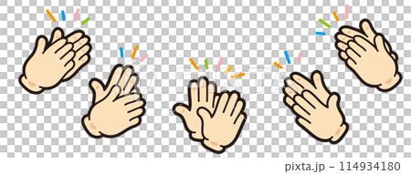 Applause hand sign. Clapping pictogram. Standing ovation. Applause hand sign. Clapping pictogram. Standing ovation. 114934180