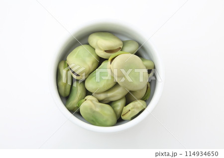 そら豆白丸食器俯瞰 そら豆白丸食器俯瞰 114934650
