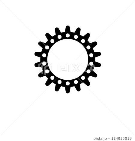 Gear, Mechanism Solid Flat Vector Icon Isolated on White Background 114935019