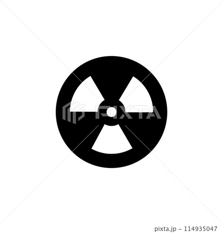 Radioactive Warning, Radiation Flat Vector Icon Radioactive Warning, Radiation Flat Vector Icon 114935047