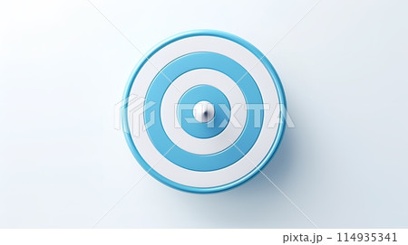 3D rendering of a blue and white target on a...のイラスト素材 [114935341] - PIXTA