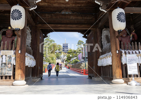 兵庫県／中山寺の山門と参道（2024年4月13日撮影） 114936843