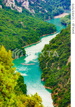 Verdon Gorge in Provence France. Verdon Gorge in Provence France. 114937970