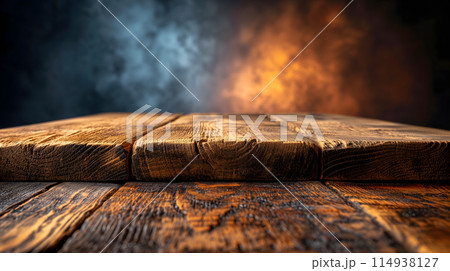 Empty wooden table for rustic background 114938127