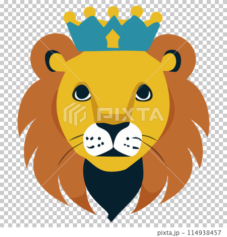 王冠を被るライオン 114938457
