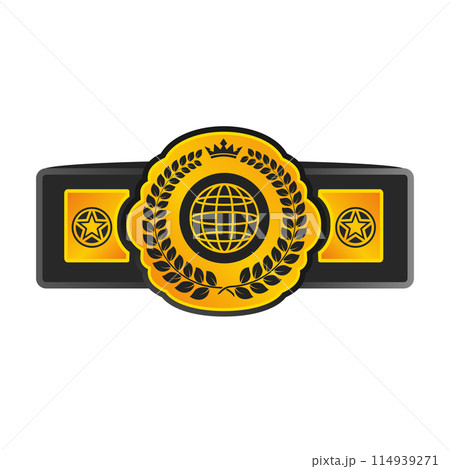 Pattern belt world champion martial arts solated 114939271
