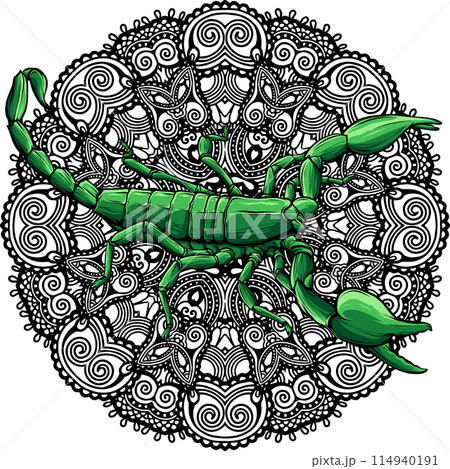 draw colored animal scorpion vector illustration design draw colored animal scorpion vector illustration design 114940191