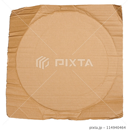 Piece of brown cardboard with torn edges on isolated background Piece of brown cardboard with torn edges on isolated background 114940464