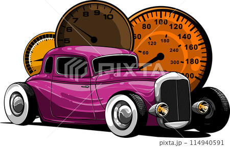 draw of hot rod car vector illustration design draw of hot rod car vector illustration design 114940591