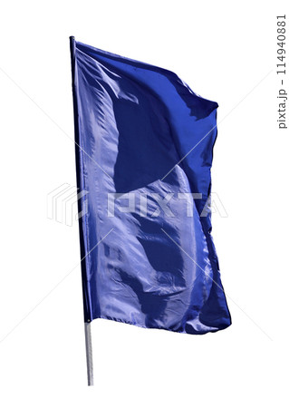 Flag waving on the wind Isolated over white Flag waving on the wind Isolated over white 114940881