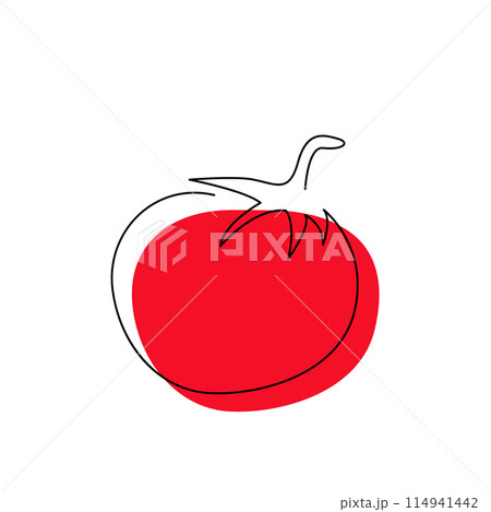 Tomato vegetable in continuous one line art style 114941442