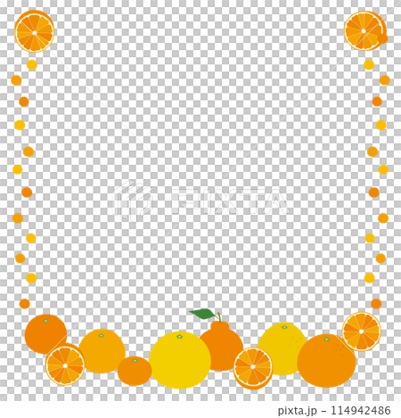 Various tangerines assorted_Citrus frame_Square 114942486