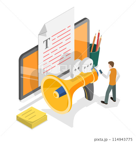 3D Isometric Flat Illustration of Glossary And News, Online Dictionary. Item 2 3D Isometric Flat Illustration of Glossary And News, Online Dictionary. Item 2 114943775