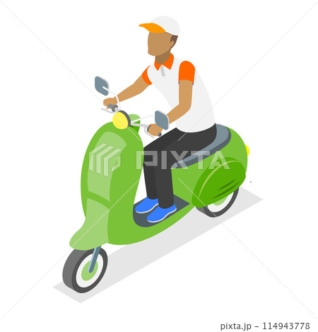 3D Isometric Flat Illustration of Green Energy Transport Set, Environmentally Friendly Transportation. Item 5 3D Isometric Flat Illustration of Green Energy Transport Set, Environmentally Friendly Transportation. Item 5 114943778