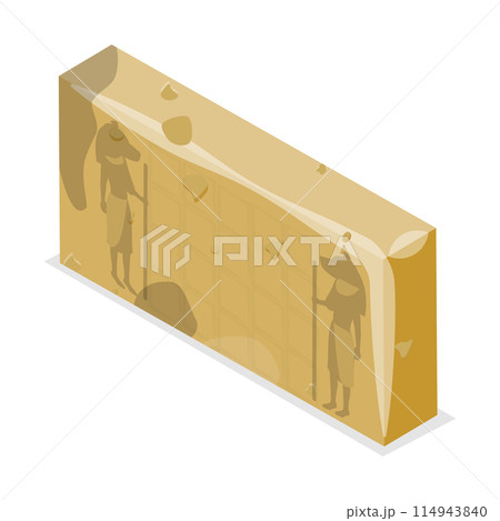 3D Isometric Flat Vector Set of Egypt Symbols,...のイラスト素材 [114943840 ...