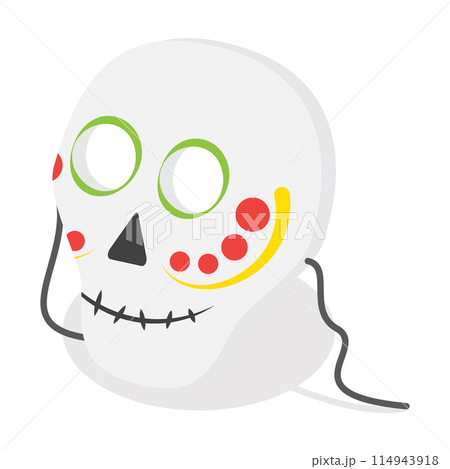 3D Isometric Flat Vector Set of Halloween Face Masks, Carnaval Costumes. Item 6 114943918