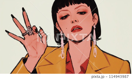 指でOKサインを出している女性経営者