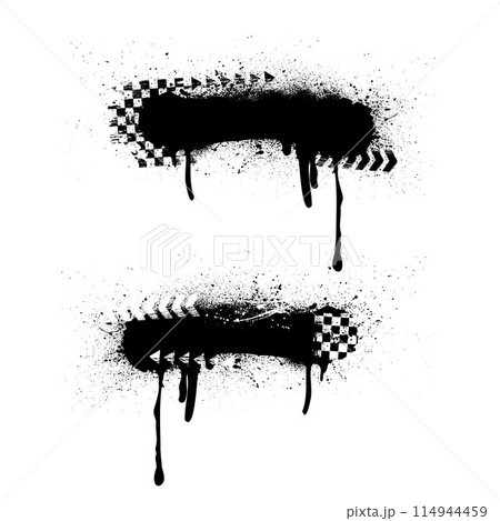 Two black sport grunge frames 114944459