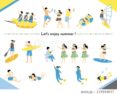 夏を楽しむ人達 夏を楽しむ人達 114944637