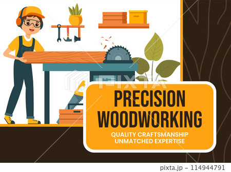 Woodworking Social Media Background Flat Cartoon Hand Drawn Templates Illustration Woodworking Social Media Background Flat Cartoon Hand Drawn Templates Illustration 114944791