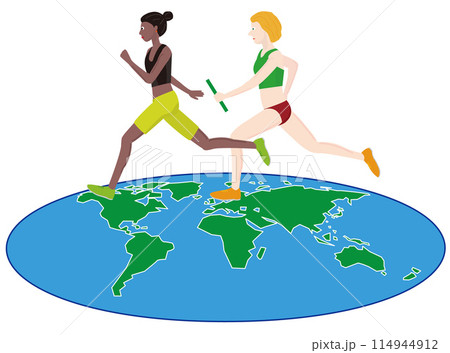 陸上競技の女子のリレー種目のイラスト素材です。 陸上競技の女子のリレー種目のイラスト素材です。 114944912