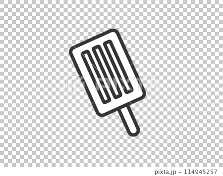 アイスキャンディのアイコン(線画)のイラスト アイスキャンディのアイコン(線画)のイラスト 114945257