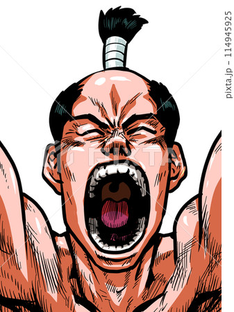 万歳をする裸の男性のイラスト 万歳をする裸の男性のイラスト 114945925