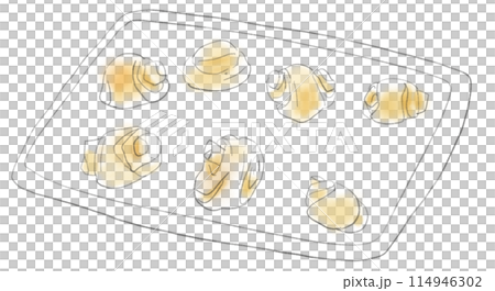 天板にのったパンのイラスト 114946302