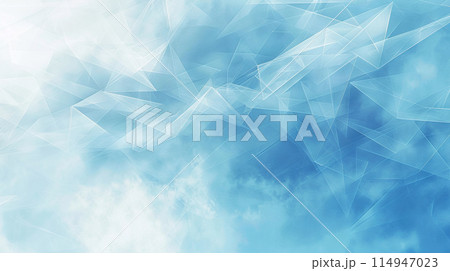 空色と白の幾何学的な背景イラスト 空色と白の幾何学的な背景イラスト 114947023