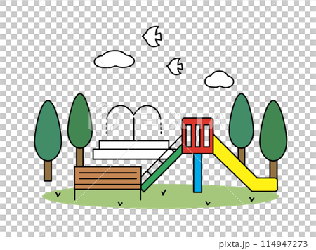 シンプルな公園のイラスト 114947273